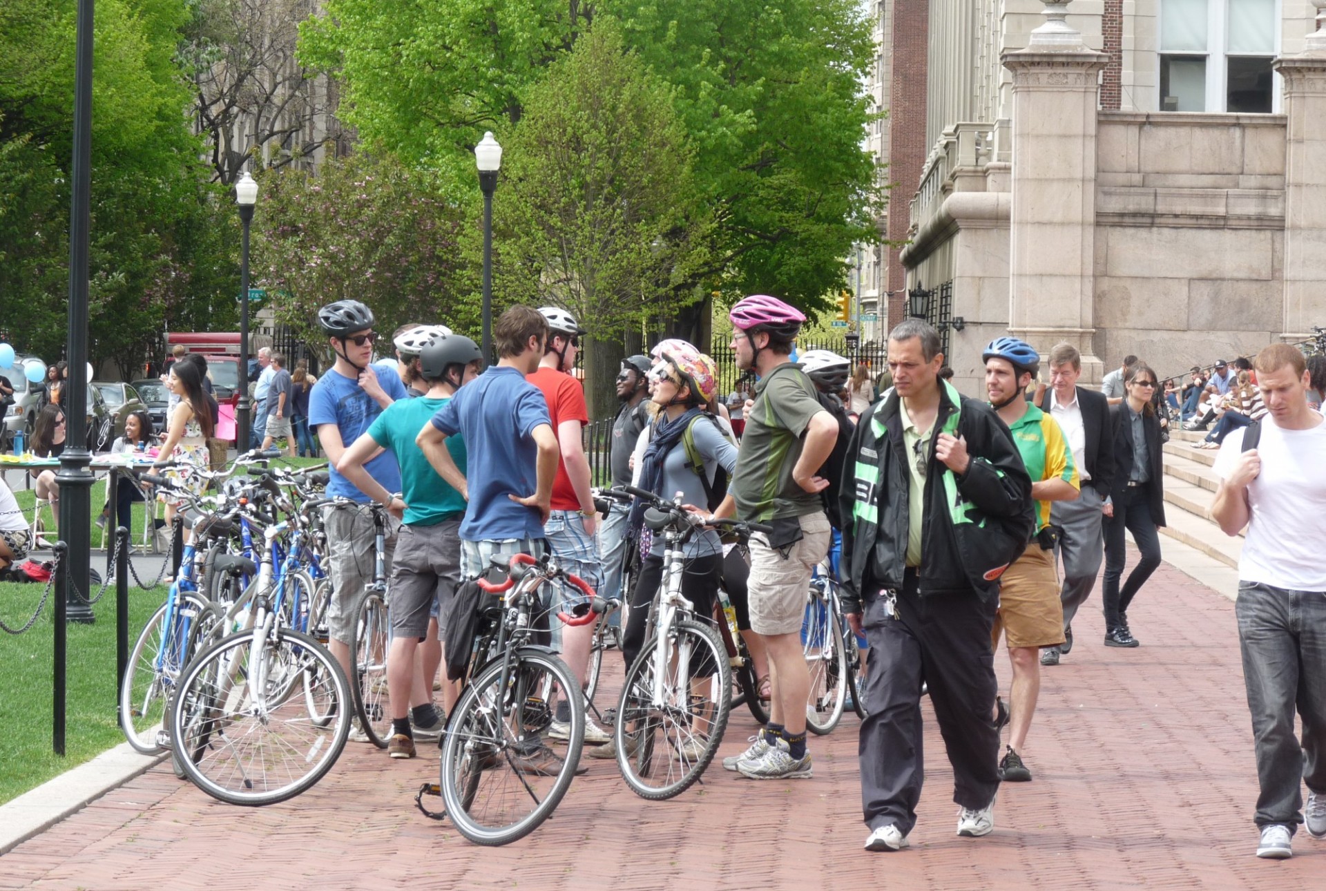 bike group on campus