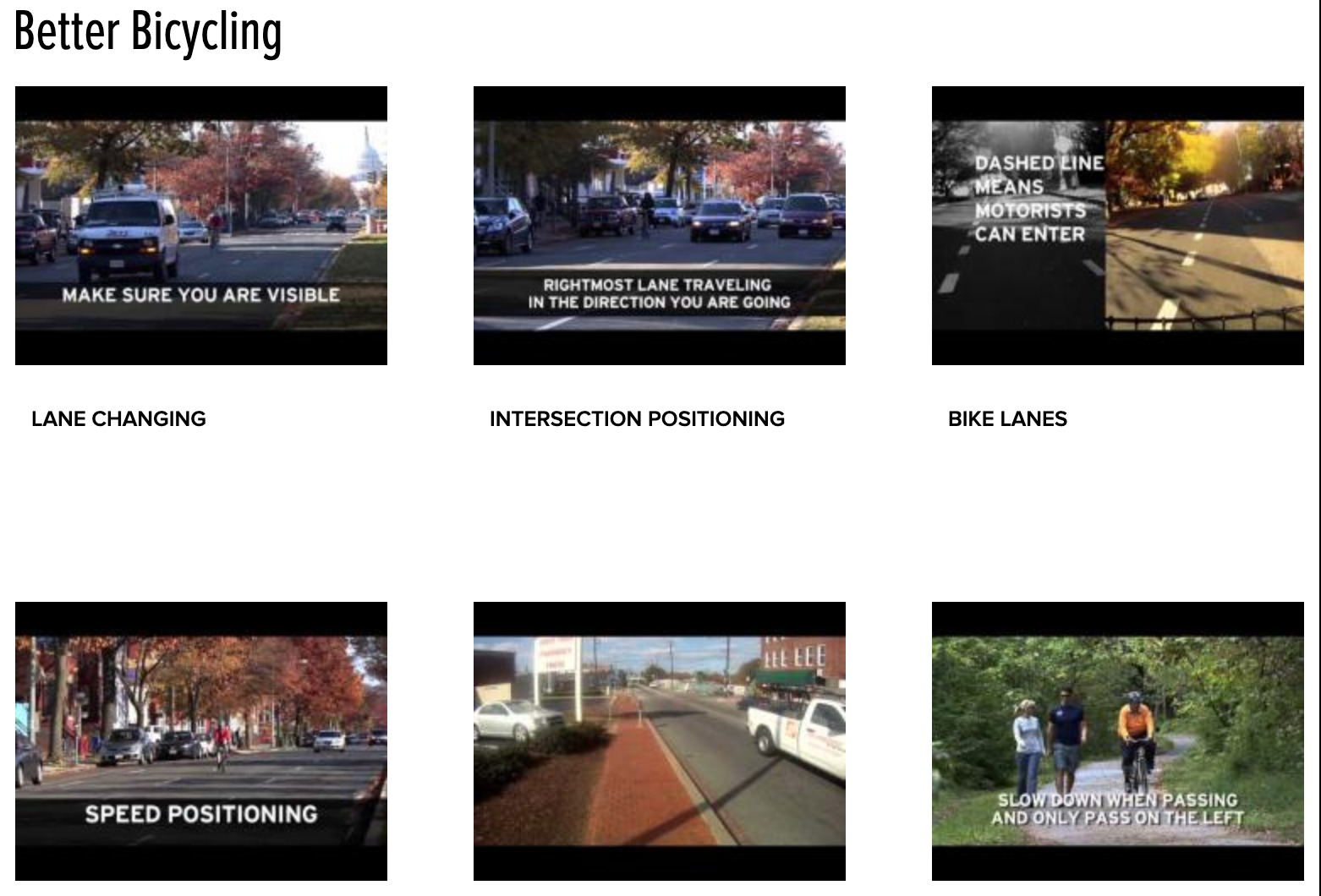 Bike videos