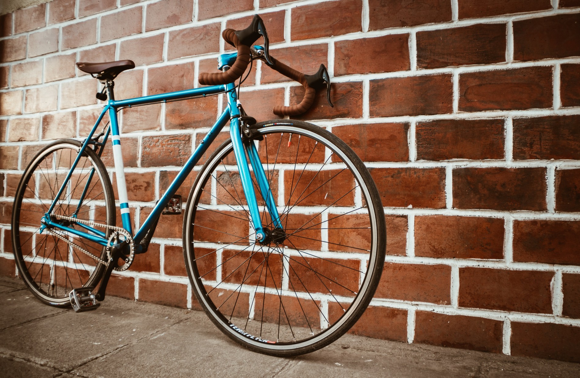 bike against wall