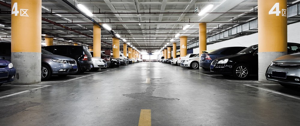 Photo of a parking garage.