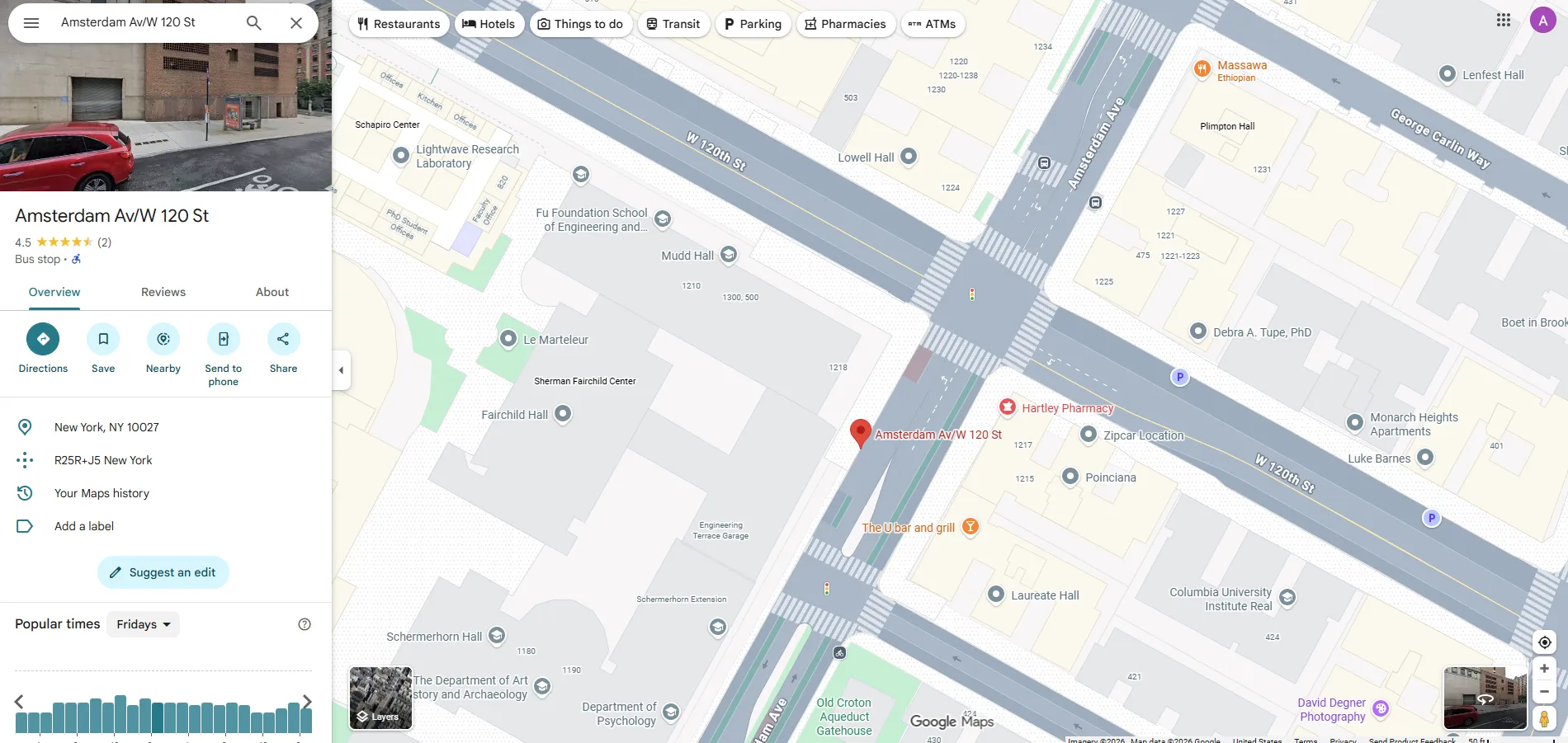 Screenshot of temp stop 120 A
