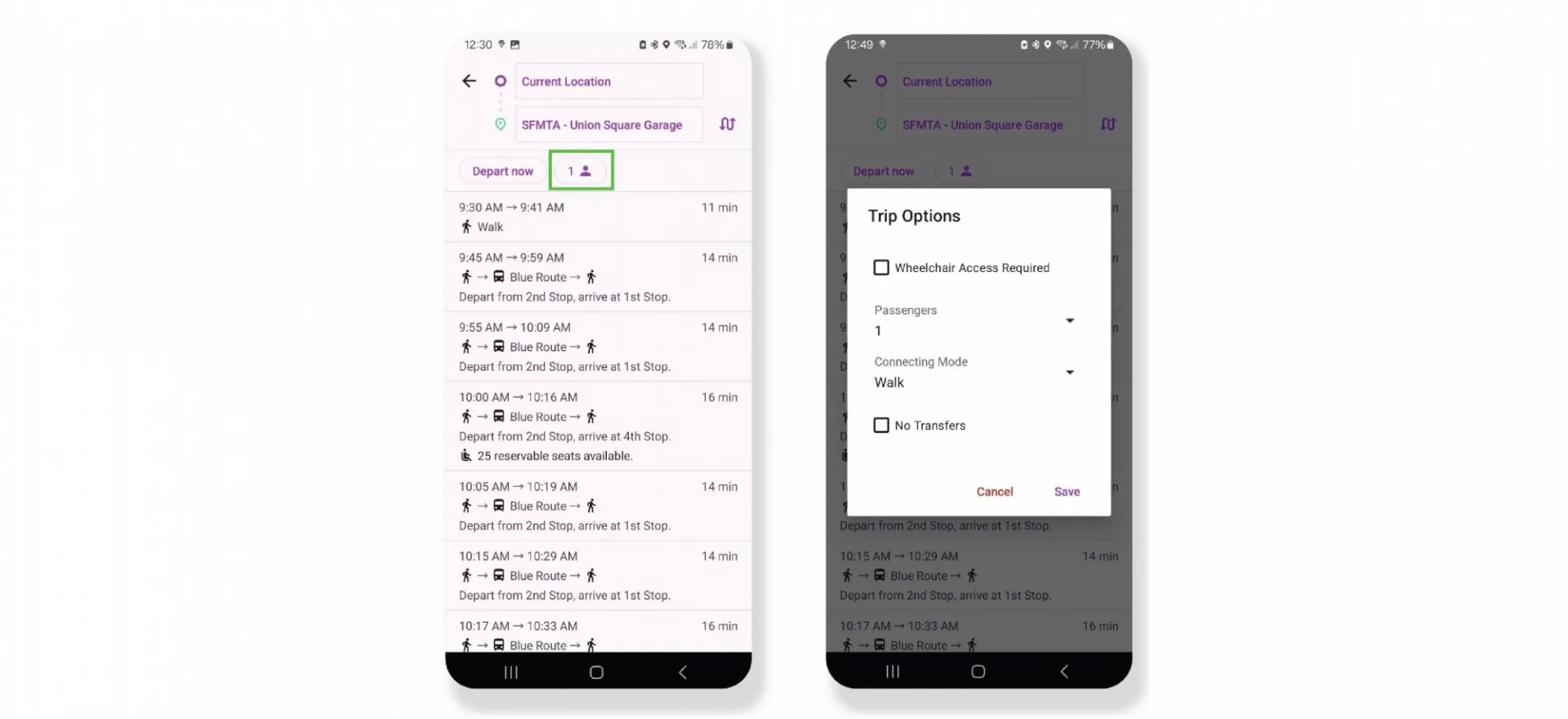 Connecting mode