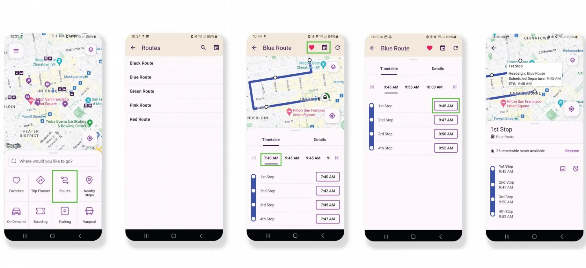 Routes feature