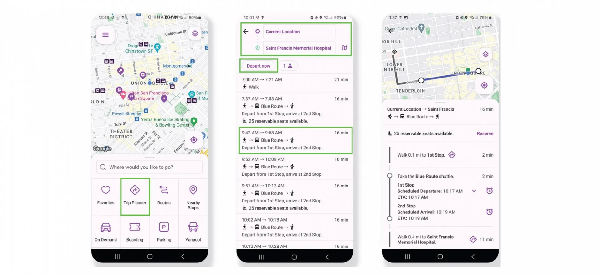 Trip Planning Feature